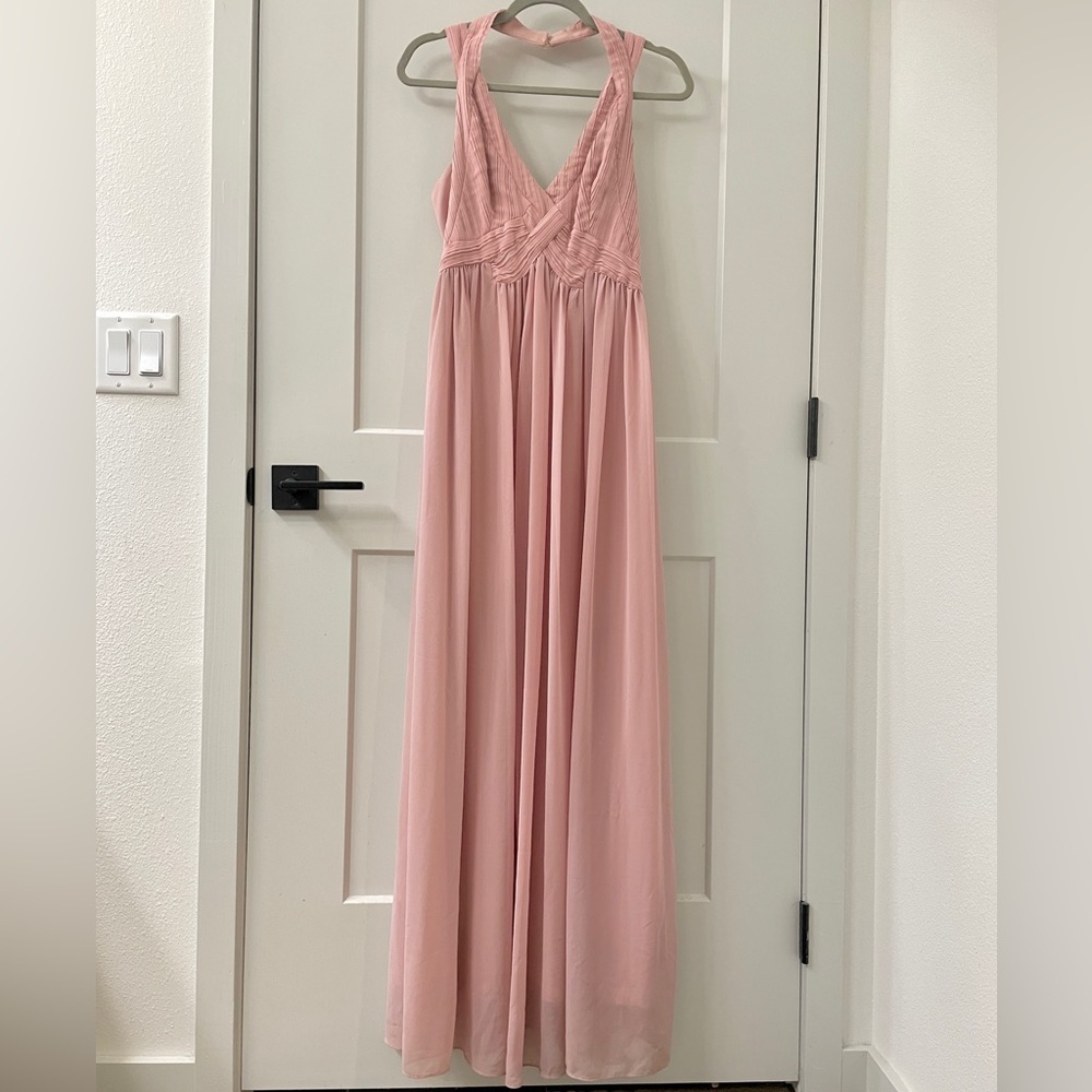 Elegant Pink Maxi Dress